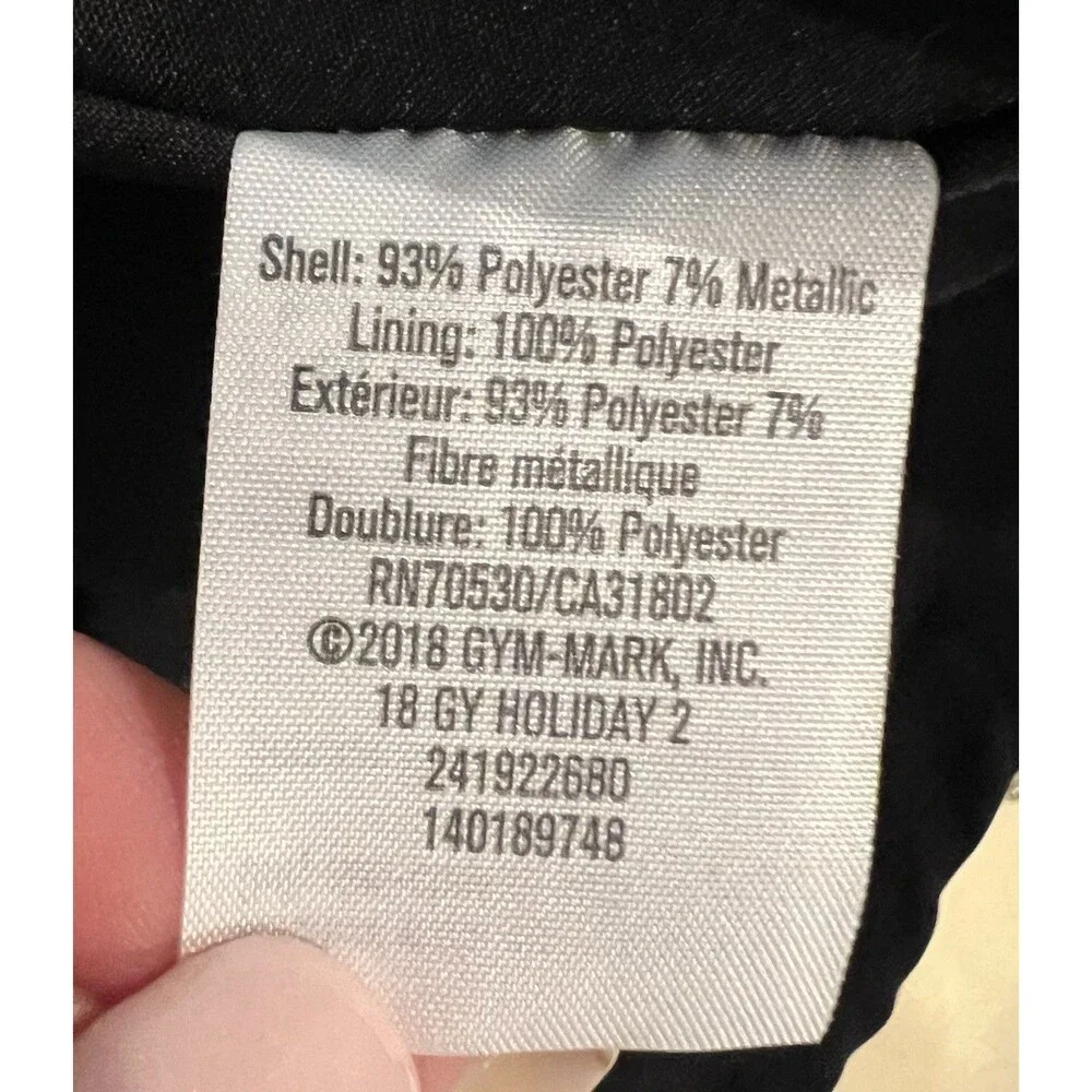 Gymboree Dress Girls Black Gold Sparkle star Dress Christmas Wedding Lined 8